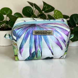 Foxie Boxie Pouch - Purple Leaves