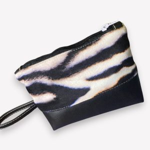Triangle Zip Pouch Zebra print
